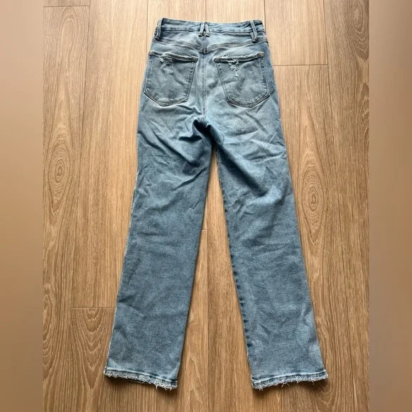 Good American Blue Straight Leg Jeans Size 2 - Picture 4 of 4